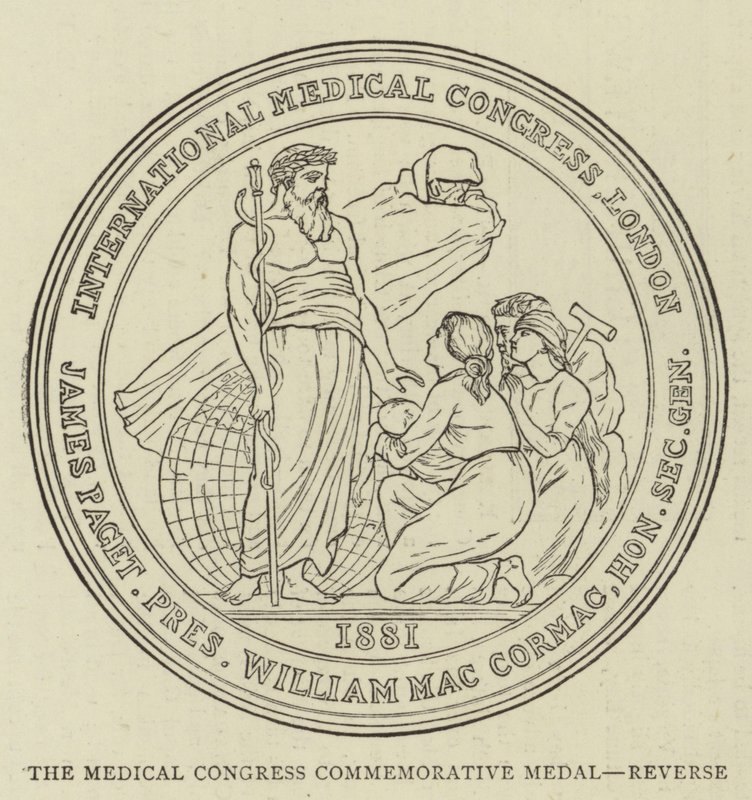 The Medical Congress Commemorative Medal, Reverse (engraving) بواسطة مدرسة اللغة الإنجليزية
