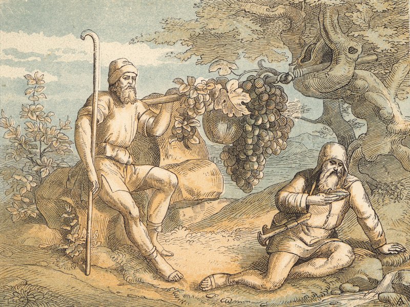 The Men sent to Search Canaan (coloured engraving) بواسطة مدرسة اللغة الإنجليزية