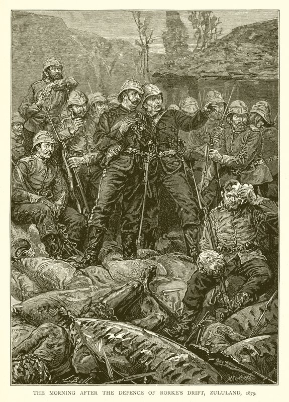 الصباح بعد الدفاع عن Rorkes Drift ، Zululand ، 1879 بواسطة مدرسة اللغة الإنجليزية