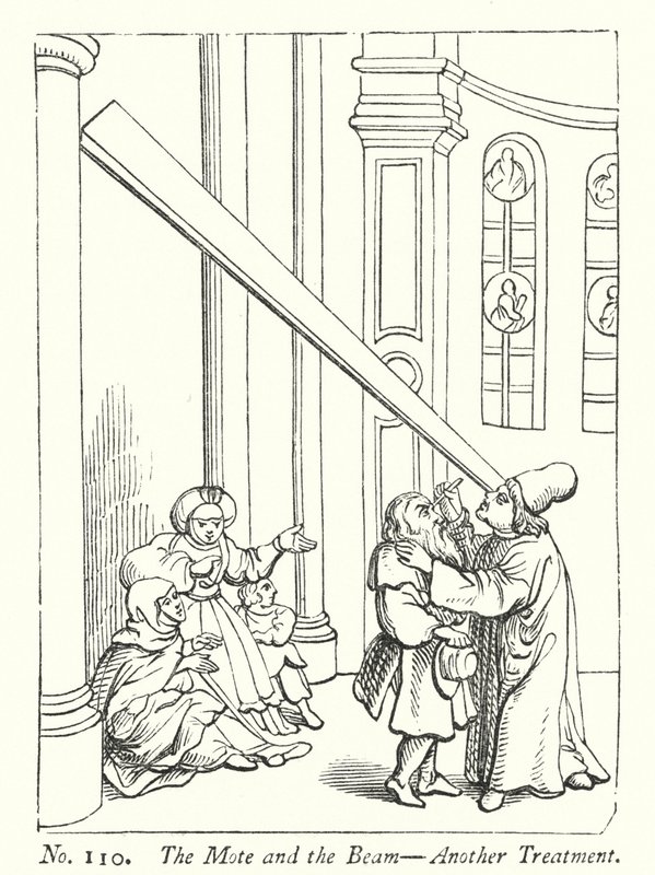 The Mote and the Beam, Another Treatment (engraving) بواسطة مدرسة اللغة الإنجليزية