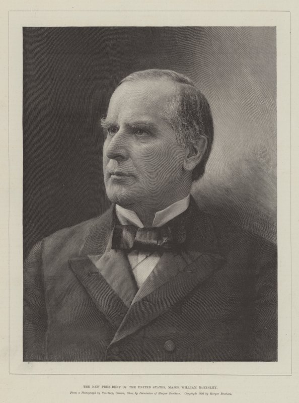 The New President of the United States, Major William McKinley (engraving) بواسطة مدرسة اللغة الإنجليزية