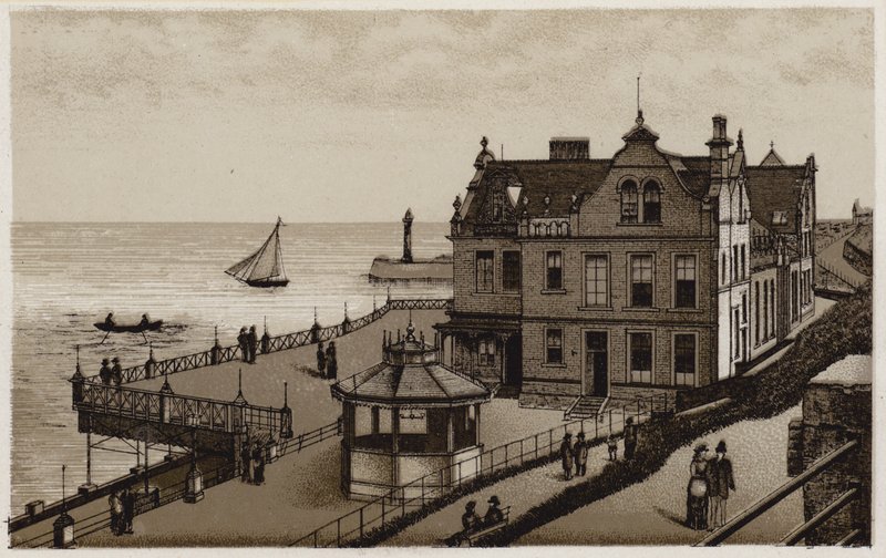 The New Saloon, Whitby (litho) بواسطة مدرسة اللغة الإنجليزية