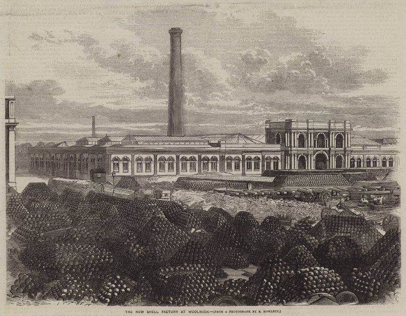 The New Shell Factory at Woolwich (engraving) بواسطة مدرسة اللغة الإنجليزية