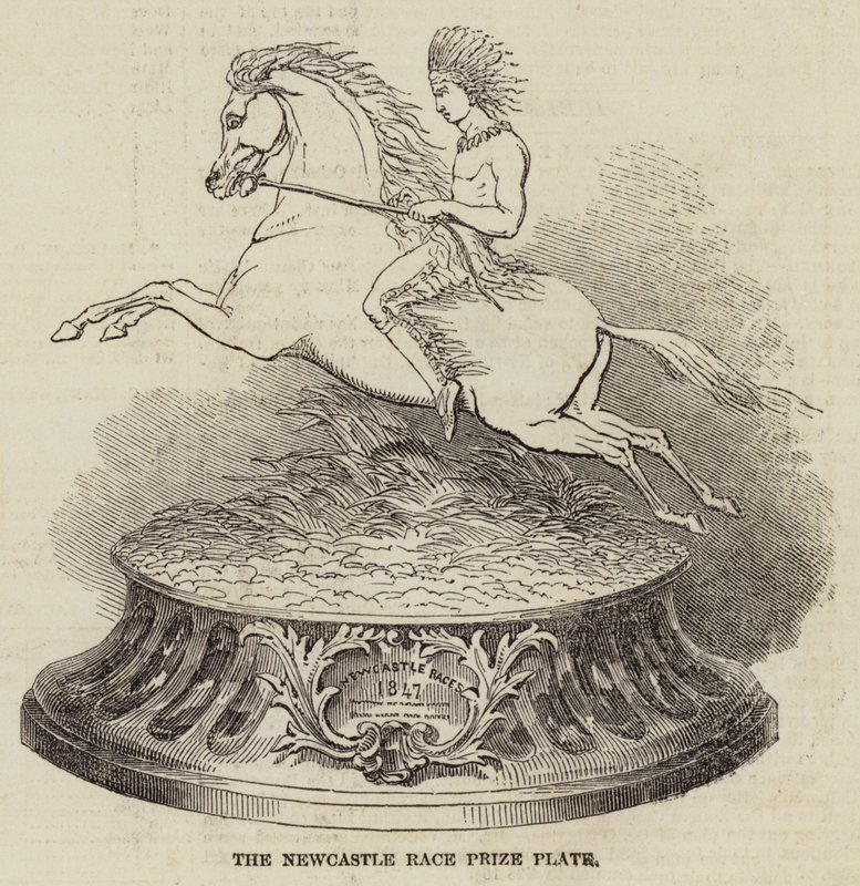 The Newcastle Race Prize Plate (engraving) بواسطة مدرسة اللغة الإنجليزية