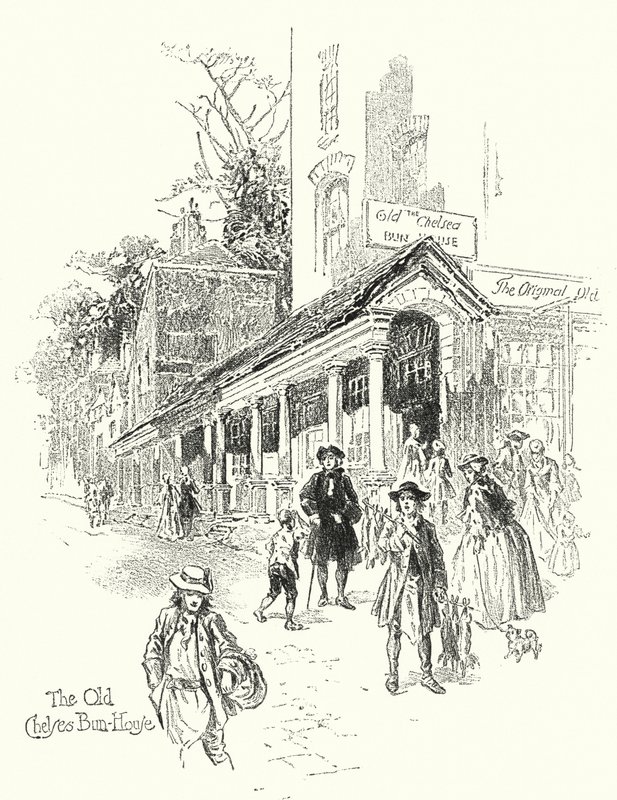 The Old Chelsea Bun-House (litho) بواسطة مدرسة اللغة الإنجليزية