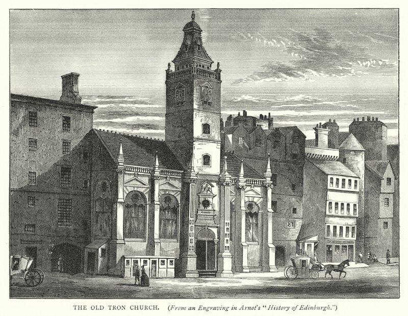 The Old Tron Church (engraving) بواسطة مدرسة اللغة الإنجليزية