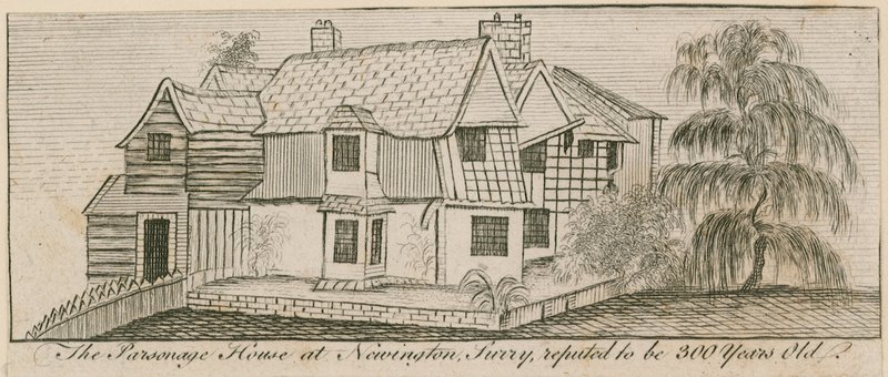 بيت Parsonage في Newington ، Surrey ، مشهور بأنه يبلغ من العمر 300 عام بواسطة مدرسة اللغة الإنجليزية