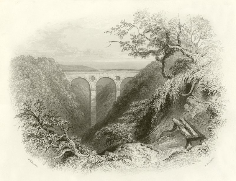 The Peaths Bridge and Ravine، Berwickshire بواسطة مدرسة اللغة الإنجليزية