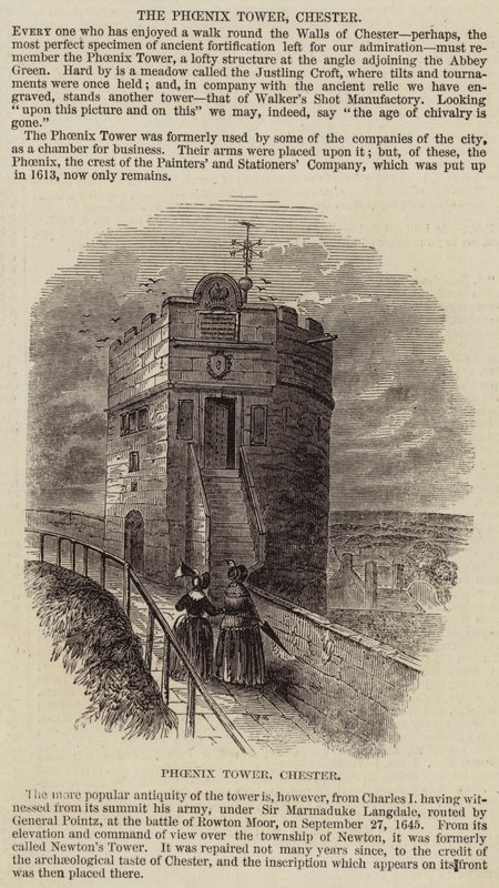 The Phoenix Tower, Chester (engraving) بواسطة مدرسة اللغة الإنجليزية