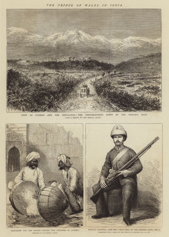 The Prince of Wales in India (engraving) بواسطة مدرسة اللغة الإنجليزية