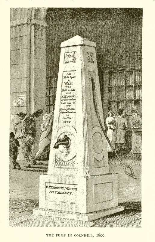 المضخة في كورنهيل ، 1800 بواسطة مدرسة اللغة الإنجليزية