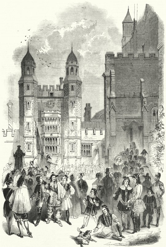 The Quadrangle of Eton College on the morning of the Montem (engraving) بواسطة مدرسة اللغة الإنجليزية