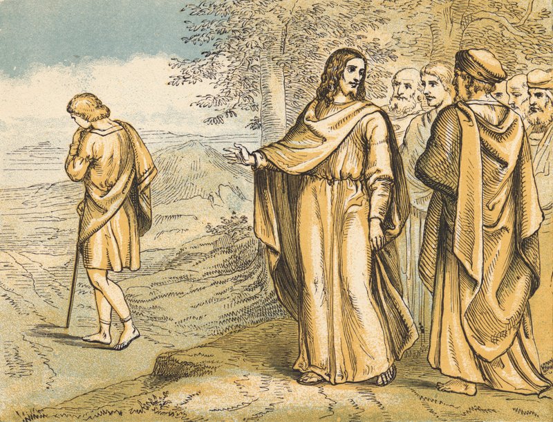 The Rich Young Man (coloured engraving) بواسطة مدرسة اللغة الإنجليزية
