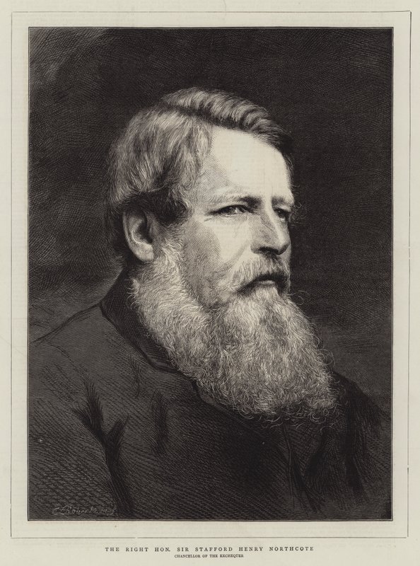 The Right Honourable Stafford Henry Northcote (engraving) بواسطة مدرسة اللغة الإنجليزية