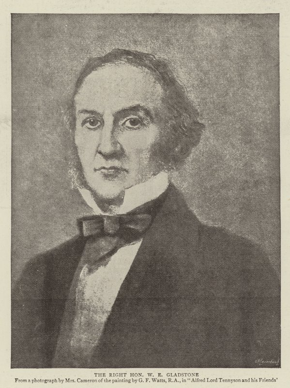 The Right Honourable W E Gladstone (litho) بواسطة مدرسة اللغة الإنجليزية