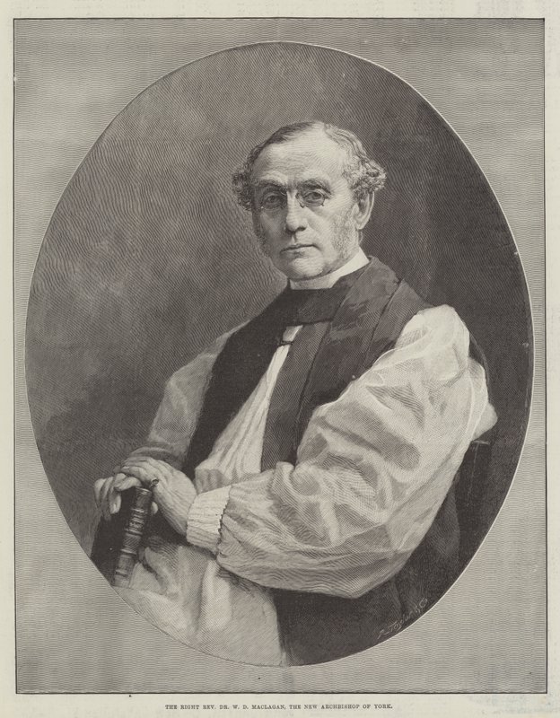 The Right Reverend Dr WD Maclagan ، رئيس أساقفة يورك الجديد (نقش) بواسطة مدرسة اللغة الإنجليزية