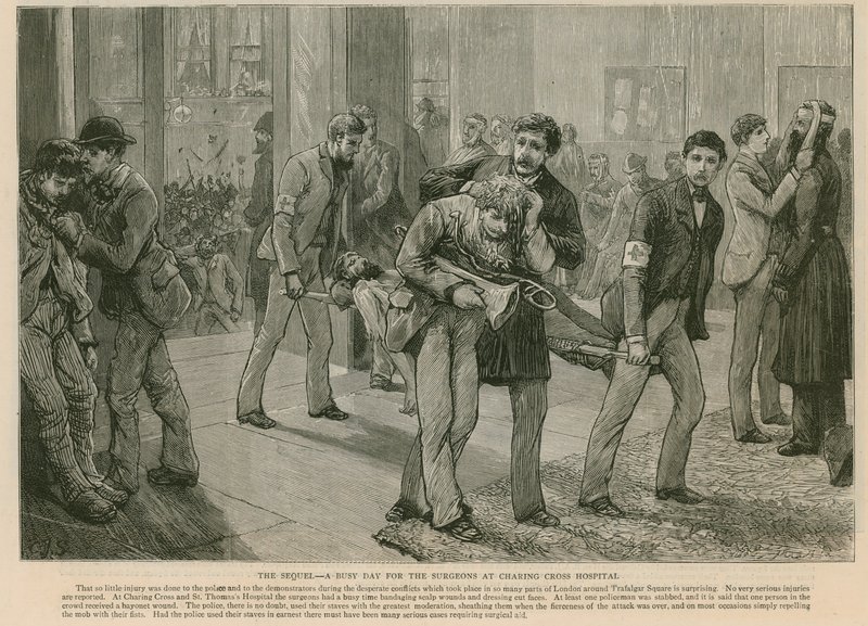 The Riot in Trafalgar Square: تتمة - يوم حافل للجراحين في مستشفى Charing Cross بواسطة مدرسة اللغة الإنجليزية