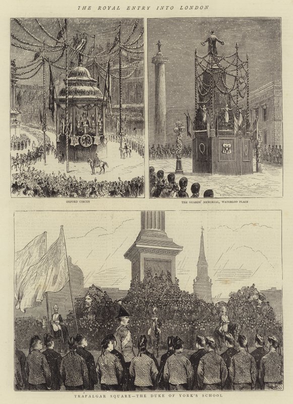 The Royal Entry into London (engraving) بواسطة مدرسة اللغة الإنجليزية
