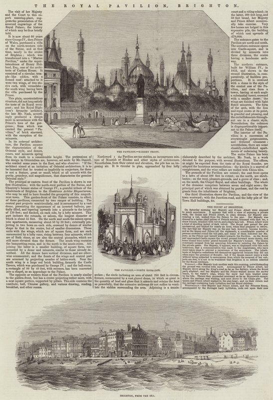 The Royal Pavilion, Brighton (engraving) بواسطة مدرسة اللغة الإنجليزية