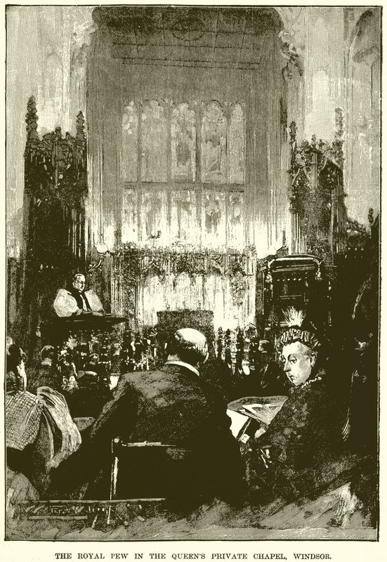 The Royal Pew in the Queens Private Chapel ، وندسور بواسطة مدرسة اللغة الإنجليزية