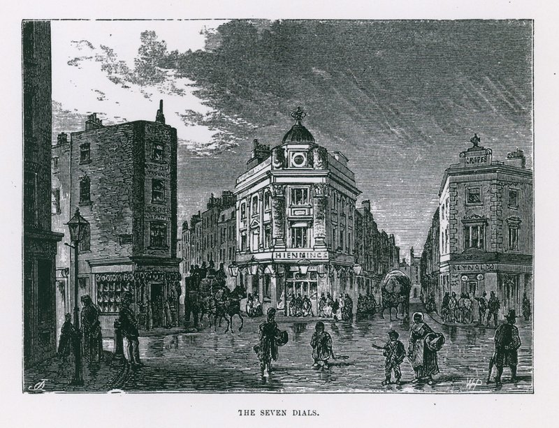 The Seven Dials ، لندن بواسطة مدرسة اللغة الإنجليزية
