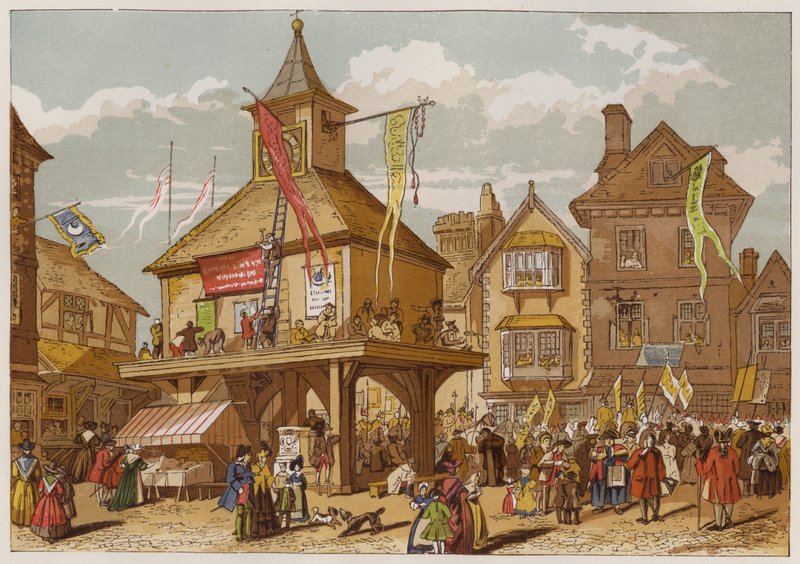 The Shakspere Jubilee at Stratford-upon-Avon (لون ليثو) بواسطة مدرسة اللغة الإنجليزية