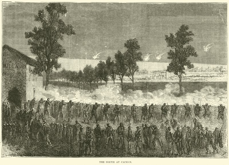 The Sortie في Cachan أكتوبر 1870 بواسطة مدرسة اللغة الإنجليزية