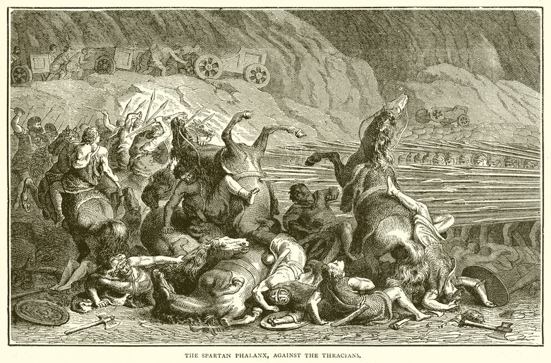 Spartan Phalanx ، ضد التراقيين بواسطة مدرسة اللغة الإنجليزية