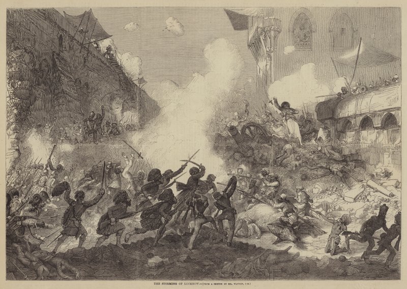 The Storming of Lucknow (engraving) بواسطة مدرسة اللغة الإنجليزية