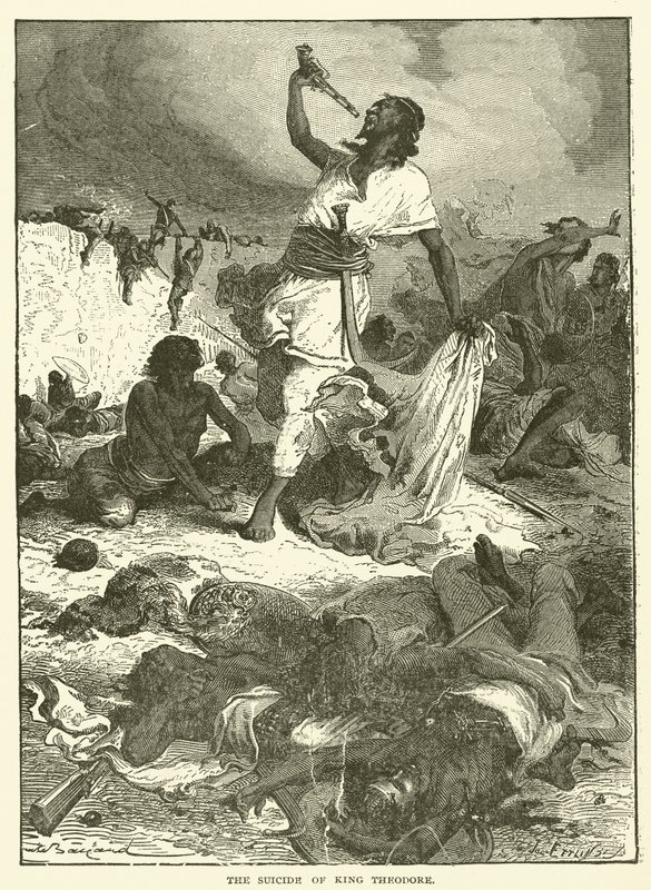 The Suicide of King Theodore (engraving) بواسطة مدرسة اللغة الإنجليزية