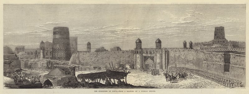 استسلام خيوة (نقش) بواسطة مدرسة اللغة الإنجليزية
