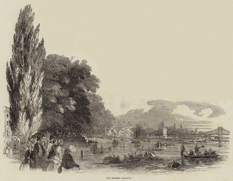 The Thames Regatta (engraving) بواسطة مدرسة اللغة الإنجليزية