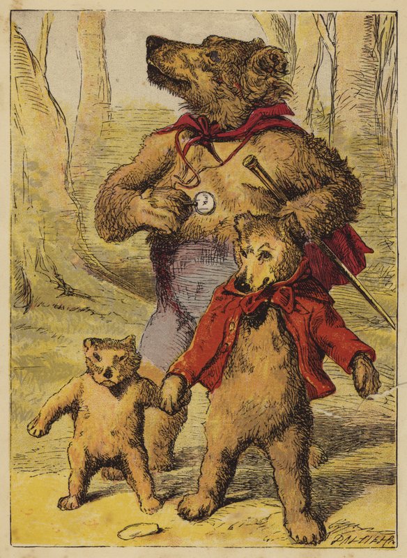 The Three Bears (coloured engraving) بواسطة مدرسة اللغة الإنجليزية