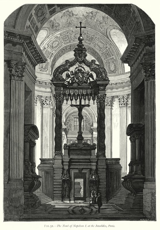 قبر نابليون الأول في Invalides ، باريس (نقش) بواسطة مدرسة اللغة الإنجليزية