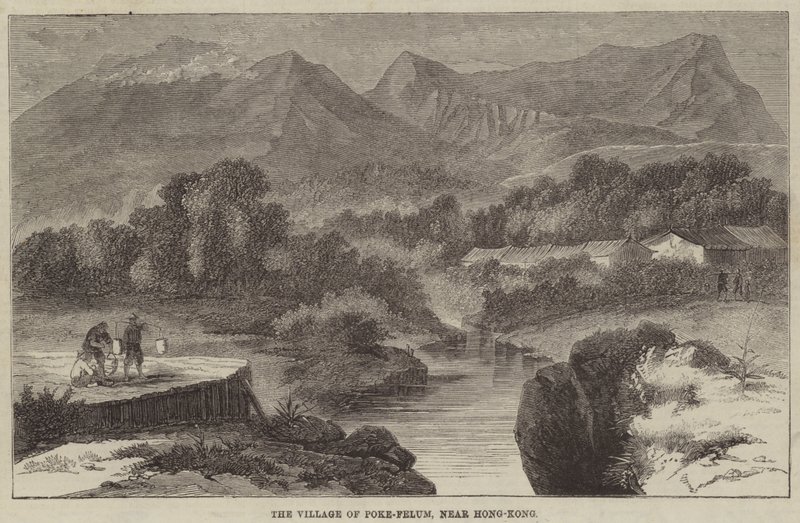 The Village of Poke-Felum, near Hong-Kong (engraving) بواسطة مدرسة اللغة الإنجليزية