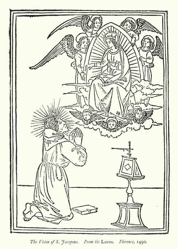 The Vision of S Jacopone, From his Laudi, Florence بواسطة مدرسة اللغة الإنجليزية