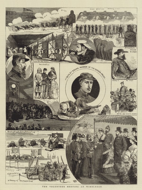 The Volunteer Meeting at Wimbledon (engraving) بواسطة مدرسة اللغة الإنجليزية