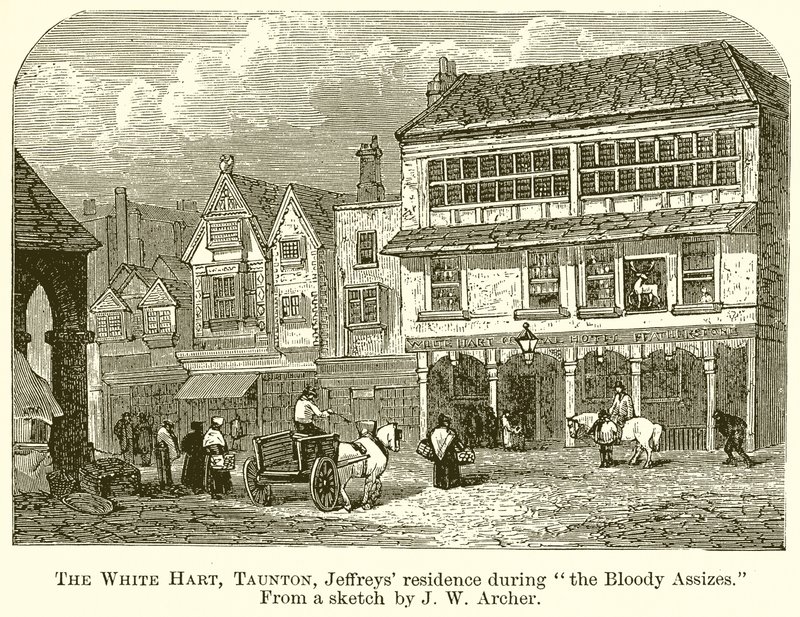 The White Hart ، Taunton ، Jeffreys Residence خلال the Bloody Assities بواسطة مدرسة اللغة الإنجليزية