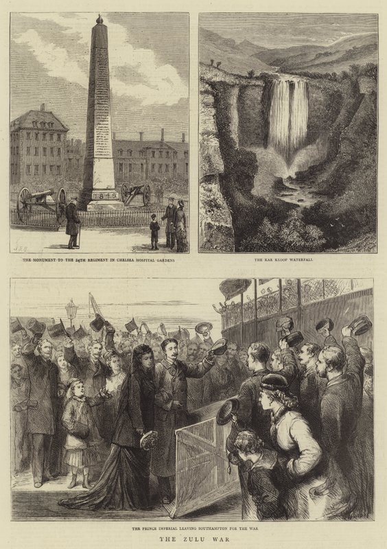 The Zulu War (engraving) بواسطة مدرسة اللغة الإنجليزية