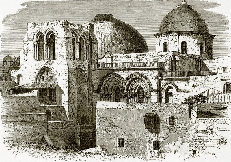 كنيسة القبر المقدس في القدس بواسطة مدرسة اللغة الإنجليزية