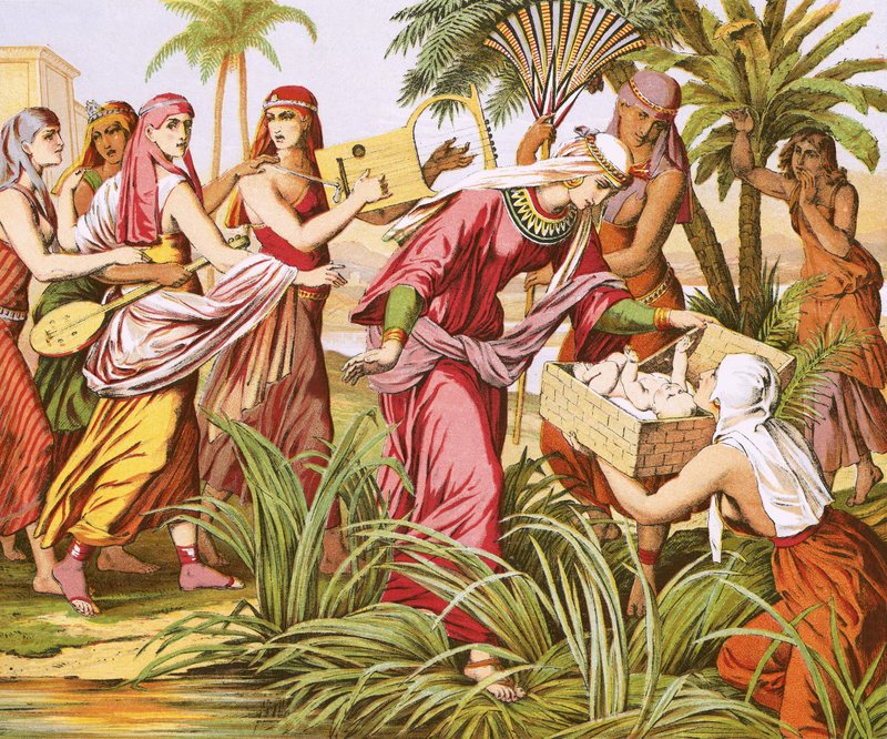العثور على موسى بواسطة مدرسة اللغة الإنجليزية