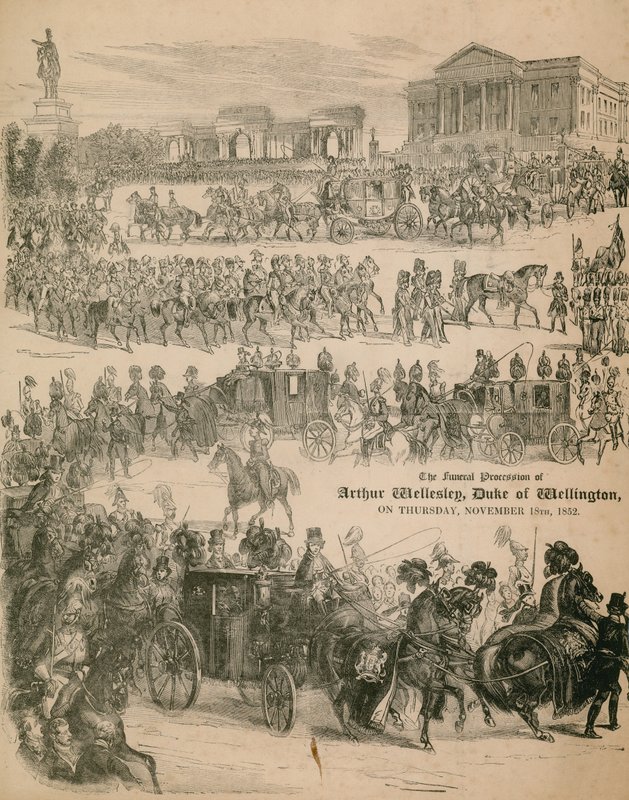 موكب جنازة آرثر ويزلي ، دوق ويلينغتون ، في 18 نوفمبر 1852 بواسطة مدرسة اللغة الإنجليزية