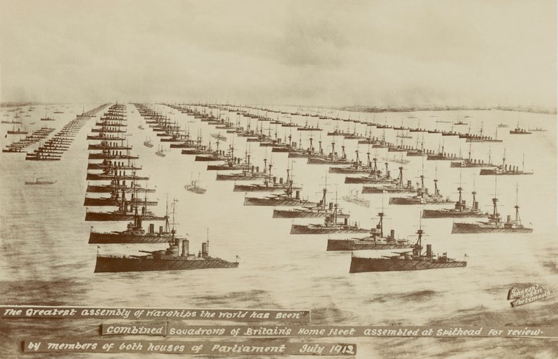 The greatest assembly of warships the world has seen (litho) بواسطة مدرسة اللغة الإنجليزية