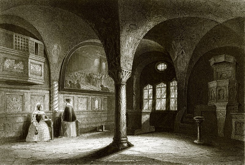 الجزء الداخلي من Wartburg Chapel بواسطة مدرسة اللغة الإنجليزية