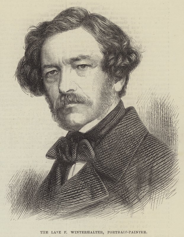 الراحل F Winterhalter ، رسام بورتريه (نقش) بواسطة مدرسة اللغة الإنجليزية