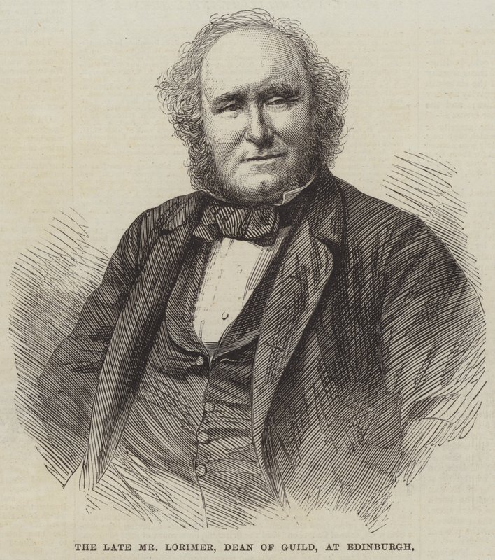 The late Mr Lorimer, Dean of Guild, at Edinburgh (engraving) بواسطة مدرسة اللغة الإنجليزية