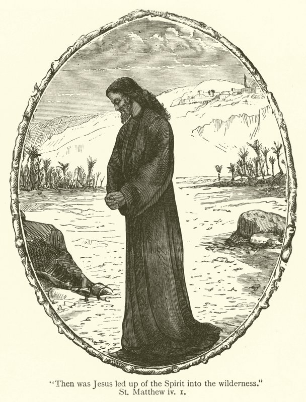 "ثم اصعد يسوع من الروح القدس الى البرية" ، القديس متى ، الرابع بواسطة مدرسة اللغة الإنجليزية