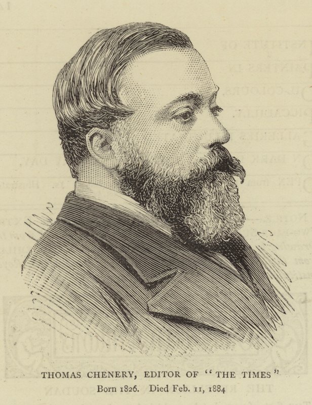 Thomas Chenery, Editor of "The Times" (engraving) بواسطة مدرسة اللغة الإنجليزية