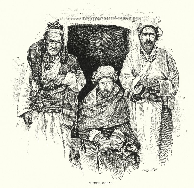 ثلاثة جوبا (نقش) بواسطة مدرسة اللغة الإنجليزية