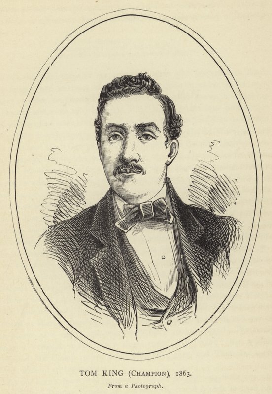 توم كينج ، بطل ، 1863 ، من صورة فوتوغرافية بواسطة مدرسة اللغة الإنجليزية